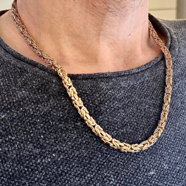 Kongekæde i 18 karat guld (55cm)