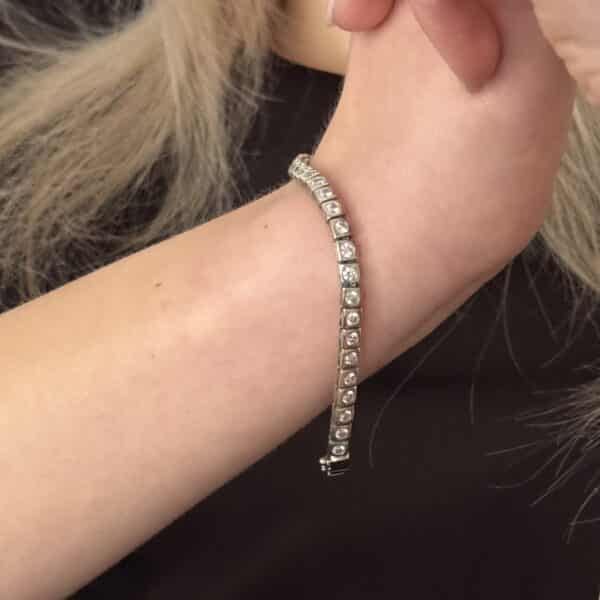 Hvidgulds armbånd 8 karat