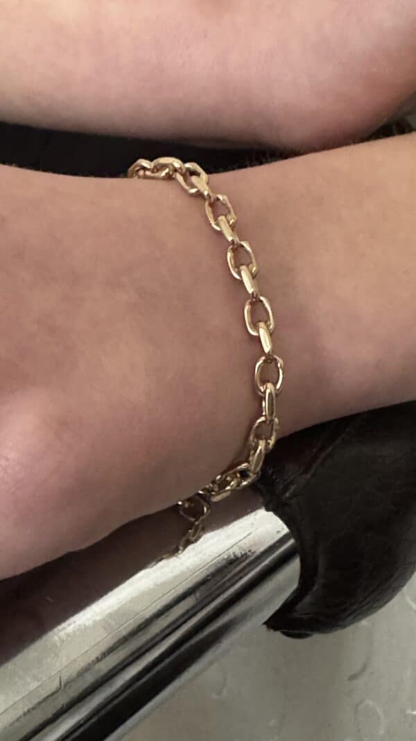 Anker armbånd i 14 karat guld (20cm)