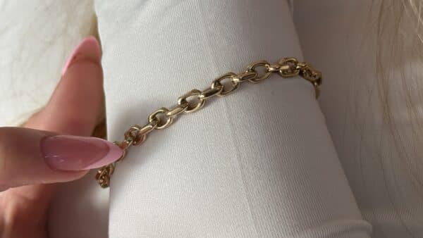 Anker armbånd i 14 karat guld (20.5cm