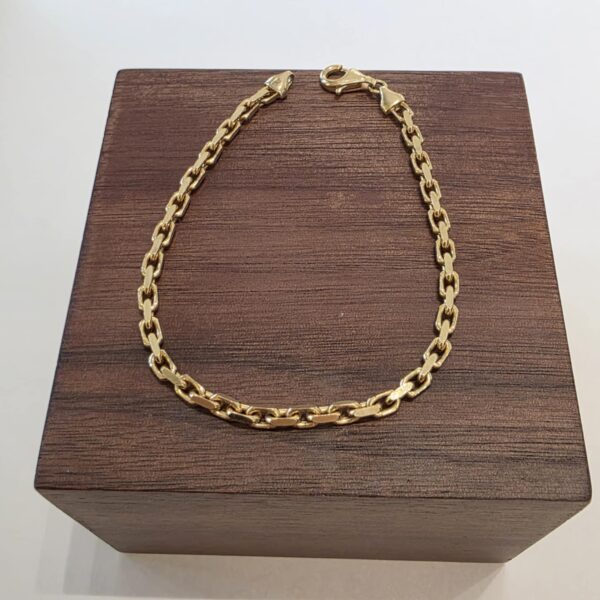 Anker armbånd i 14 karat guld 17.9cm
