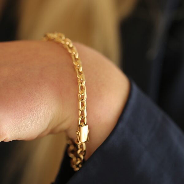 Anker armbånd i 14 karat guld (20.8cm)