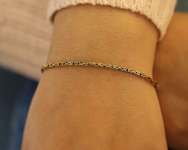 Kongekæde armbånd i 18 karat guld (20cm)
