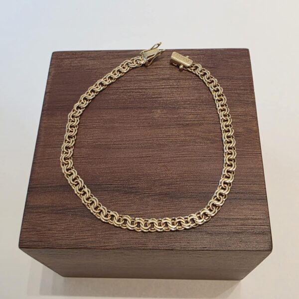 Bismark armbånd i 14 karat guld (19cm)