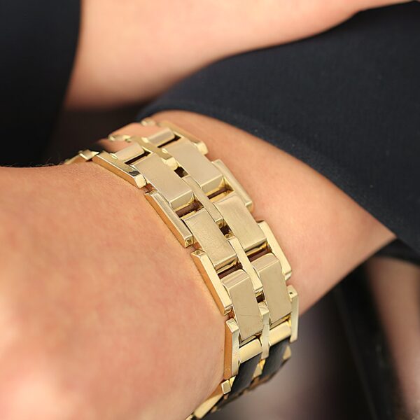 Blok armbånd i 14 karat guld (18cm)