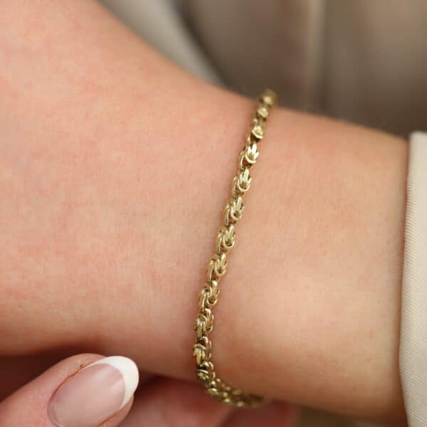 Kongekæde armbånd i 14 karat guld