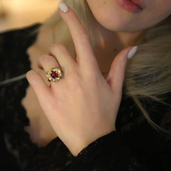 Ring m. rubin diamant 14kt