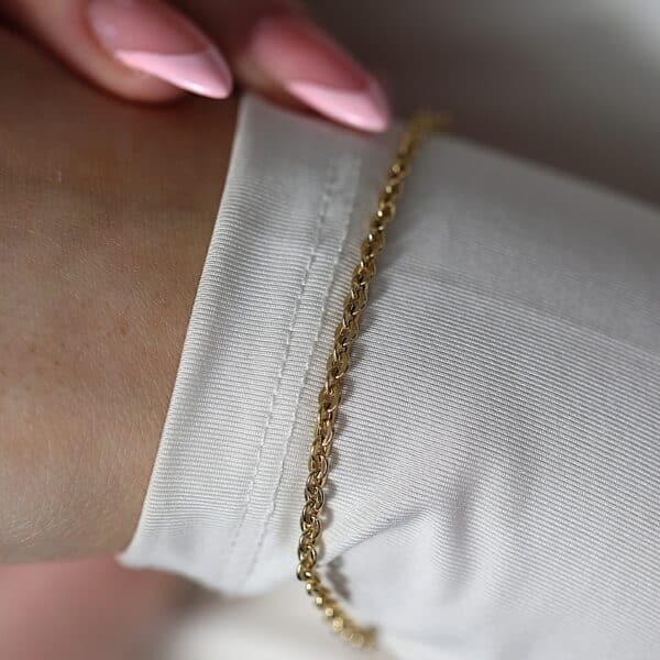 14 karat guld armbånd (19.5cm)